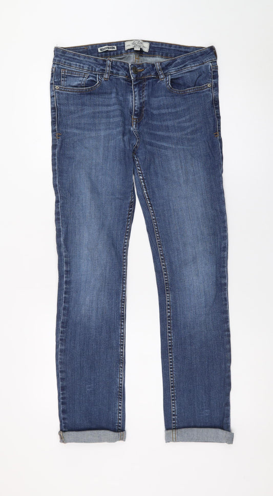 Fat Face Women Blue Straight Leg Denim Jeans Size 12R