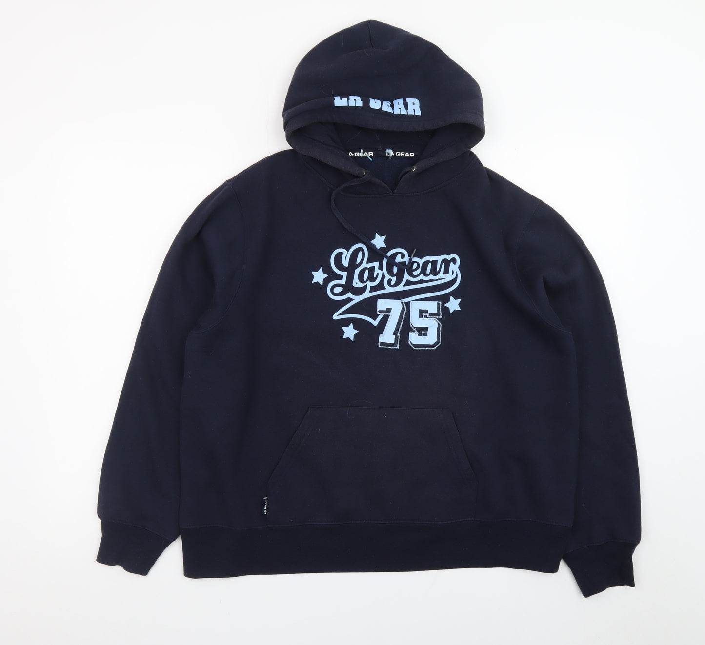 LA Gear Men's Blue Pullover Hoodie XL Graphic Logo Sportswear