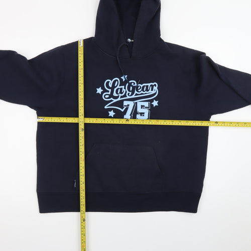 LA Gear Men's Blue Pullover Hoodie XL Graphic Logo Sportswear