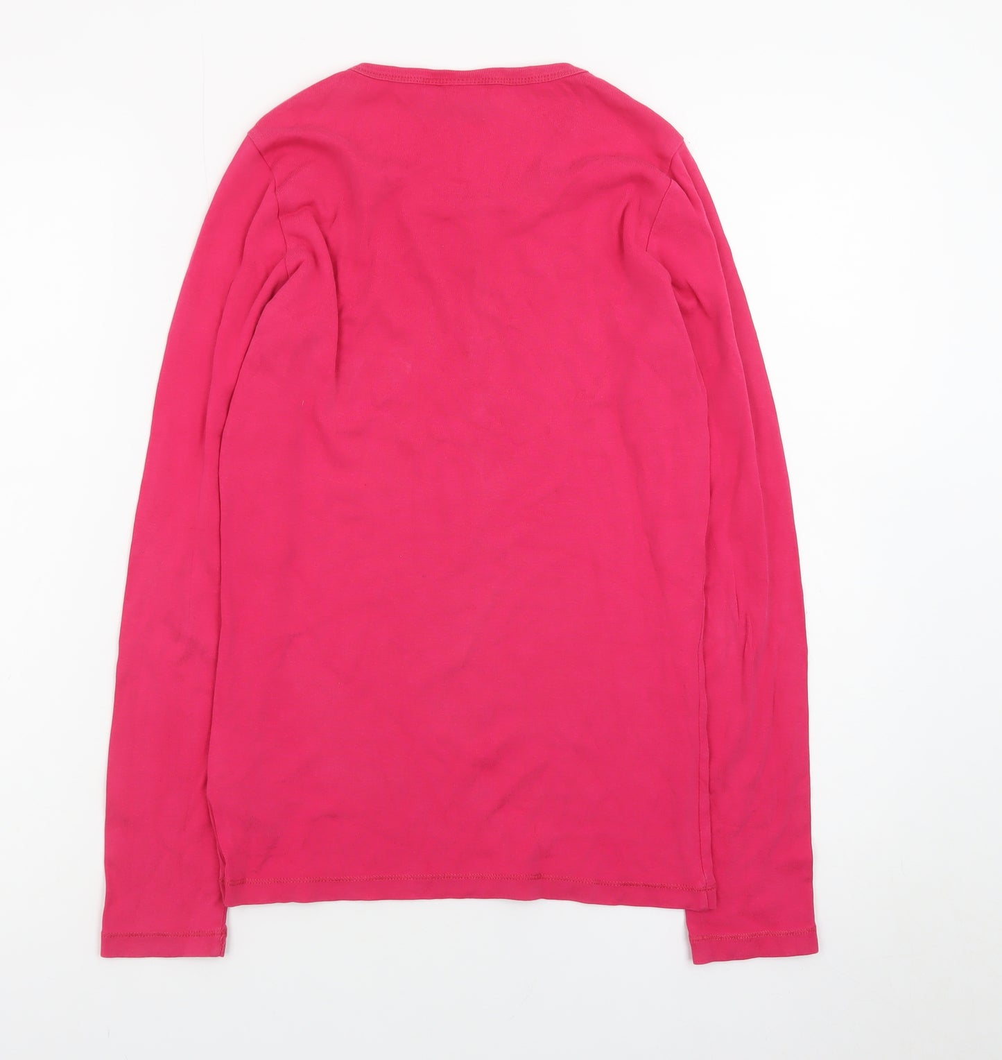 Esprit Women’s Pink Long Sleeve Cotton Basic T-Shirt Size S