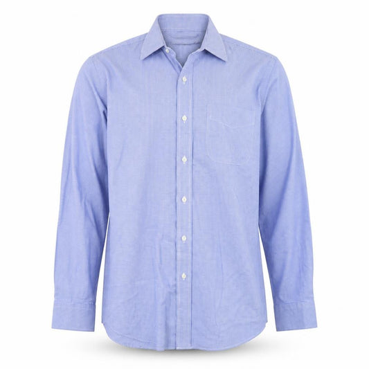 Lauren Ralph Lauren Men's Blue Fitted Non-Iron Cotton Dress Shirt 15.5 39