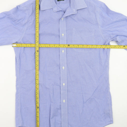 Lauren Ralph Lauren Men's Blue Fitted Non-Iron Cotton Dress Shirt 15.5 39