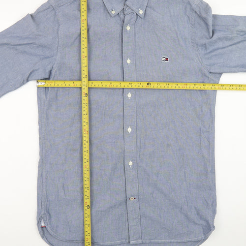Tommy Hilfiger Men's Blue Oxford Cotton Button-Down Shirt S