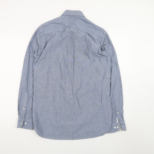 Tommy Hilfiger Men's Blue Oxford Cotton Button-Down Shirt S