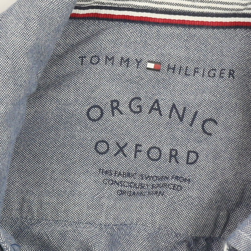 Tommy Hilfiger Men's Blue Oxford Cotton Button-Down Shirt S