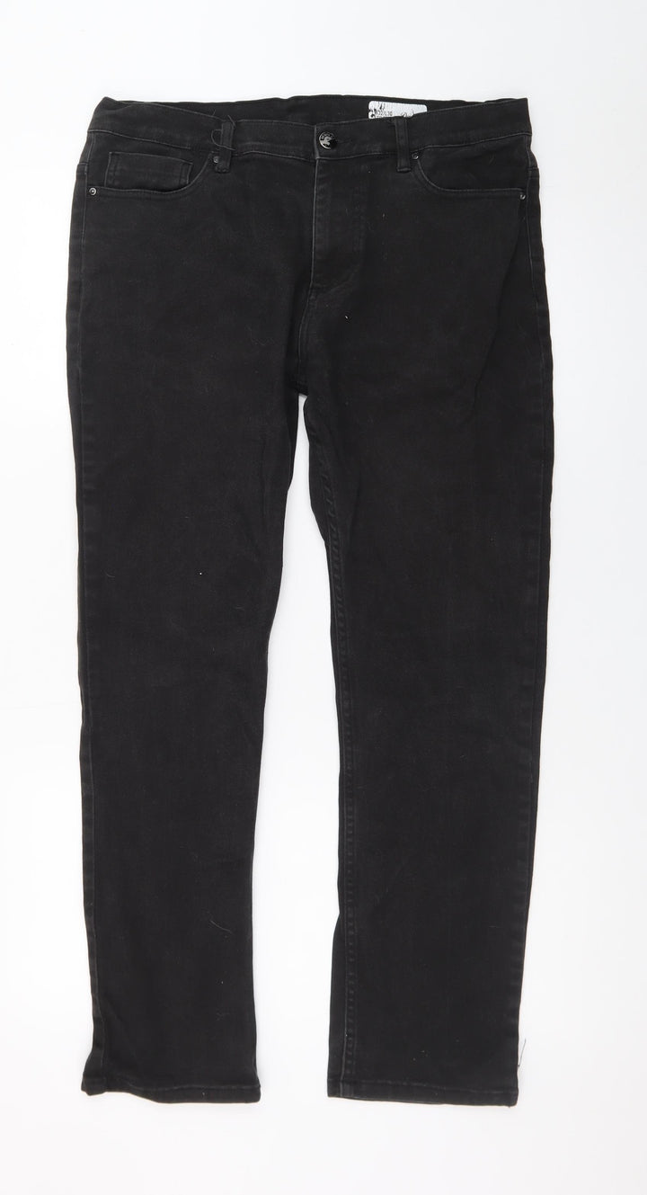 Denim Co. Men’s Black Straight Leg Jeans W32 L30 Regular Fit