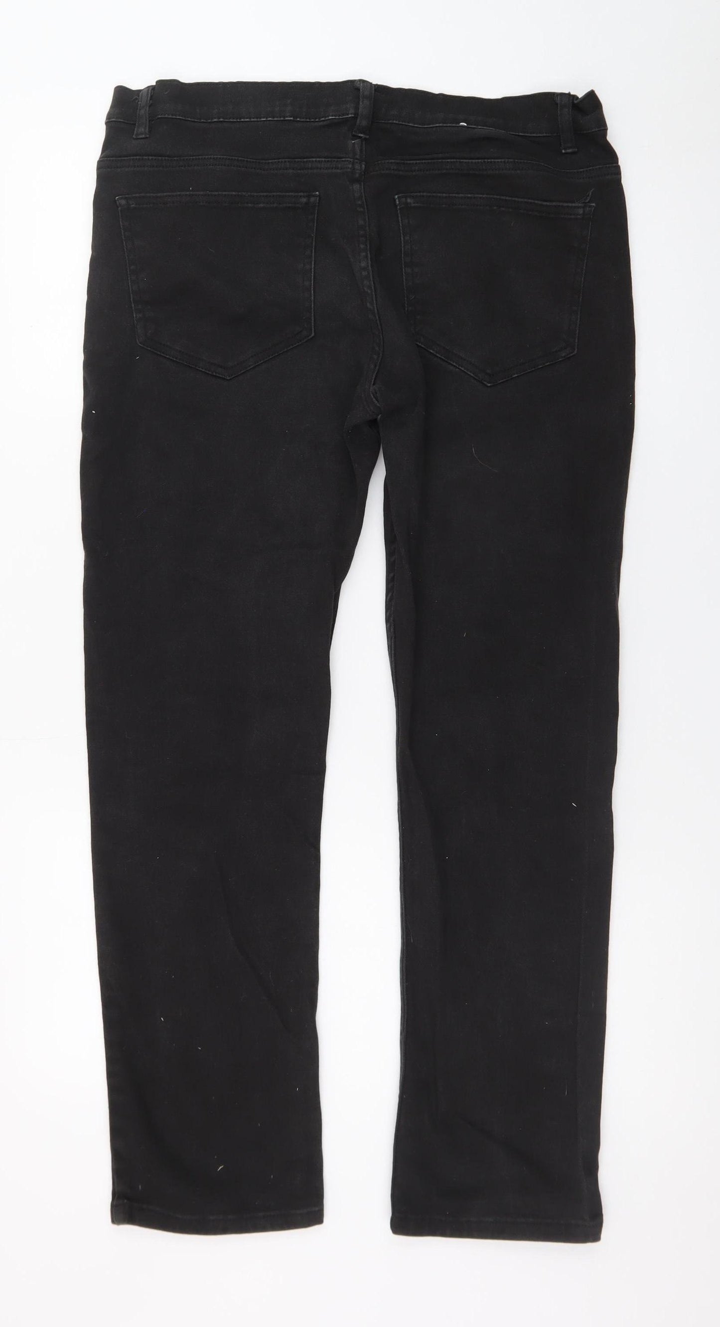 Denim Co. Men’s Black Straight Leg Jeans W32 L30 Regular Fit