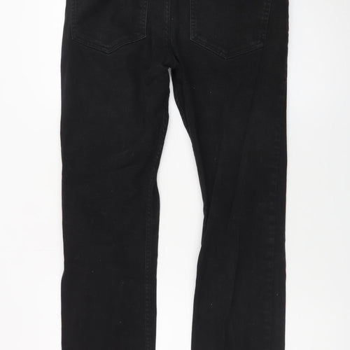 Denim Co. Men's Black Straight Jeans 32W 30L Regular Fit