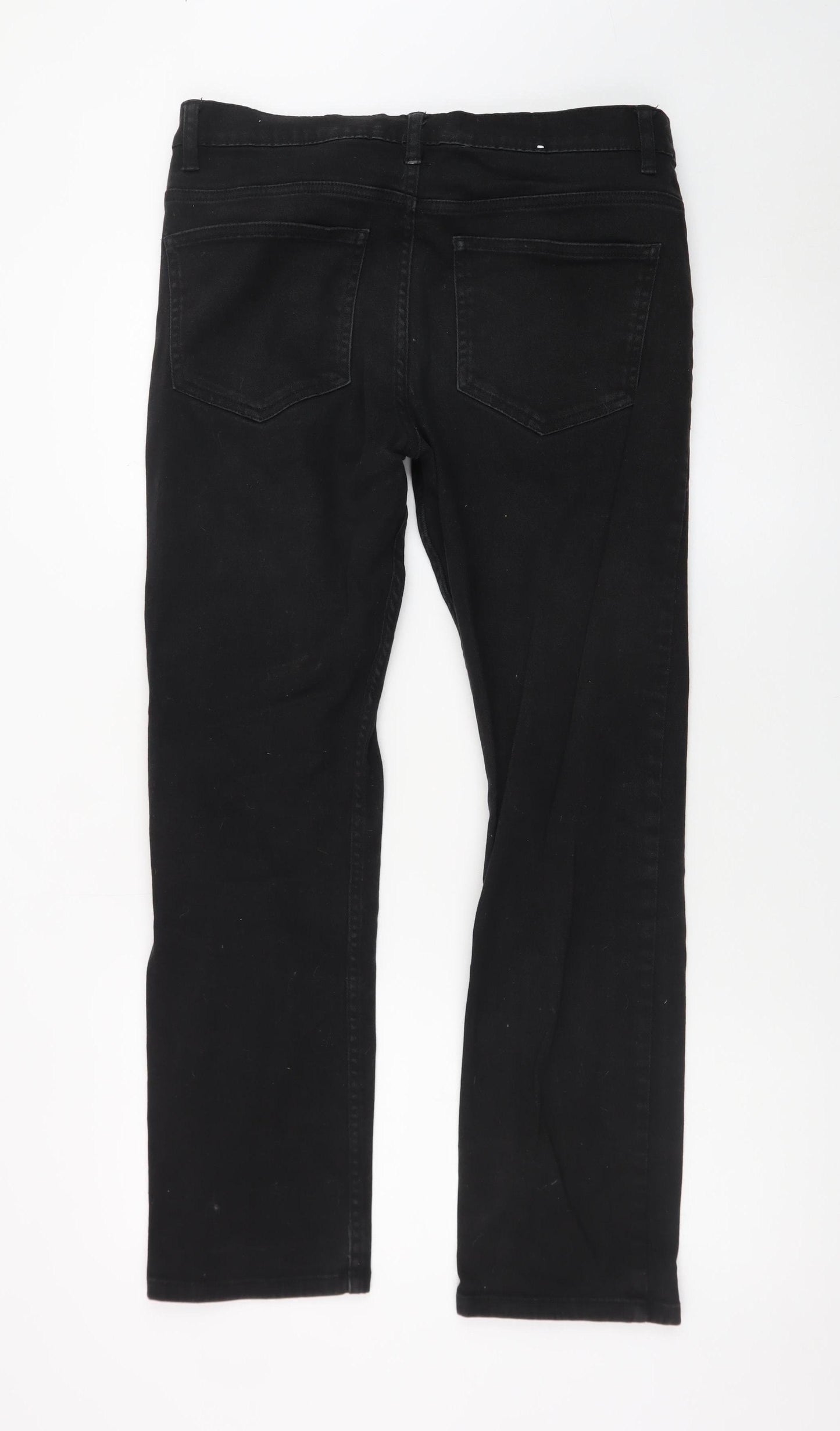 Denim Co. Men's Black Straight Jeans 32W 30L Regular Fit