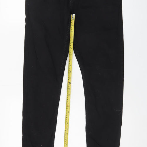 Denim Co. Men's Black 33in Slim Fit Skinny Jeans 30in Leg