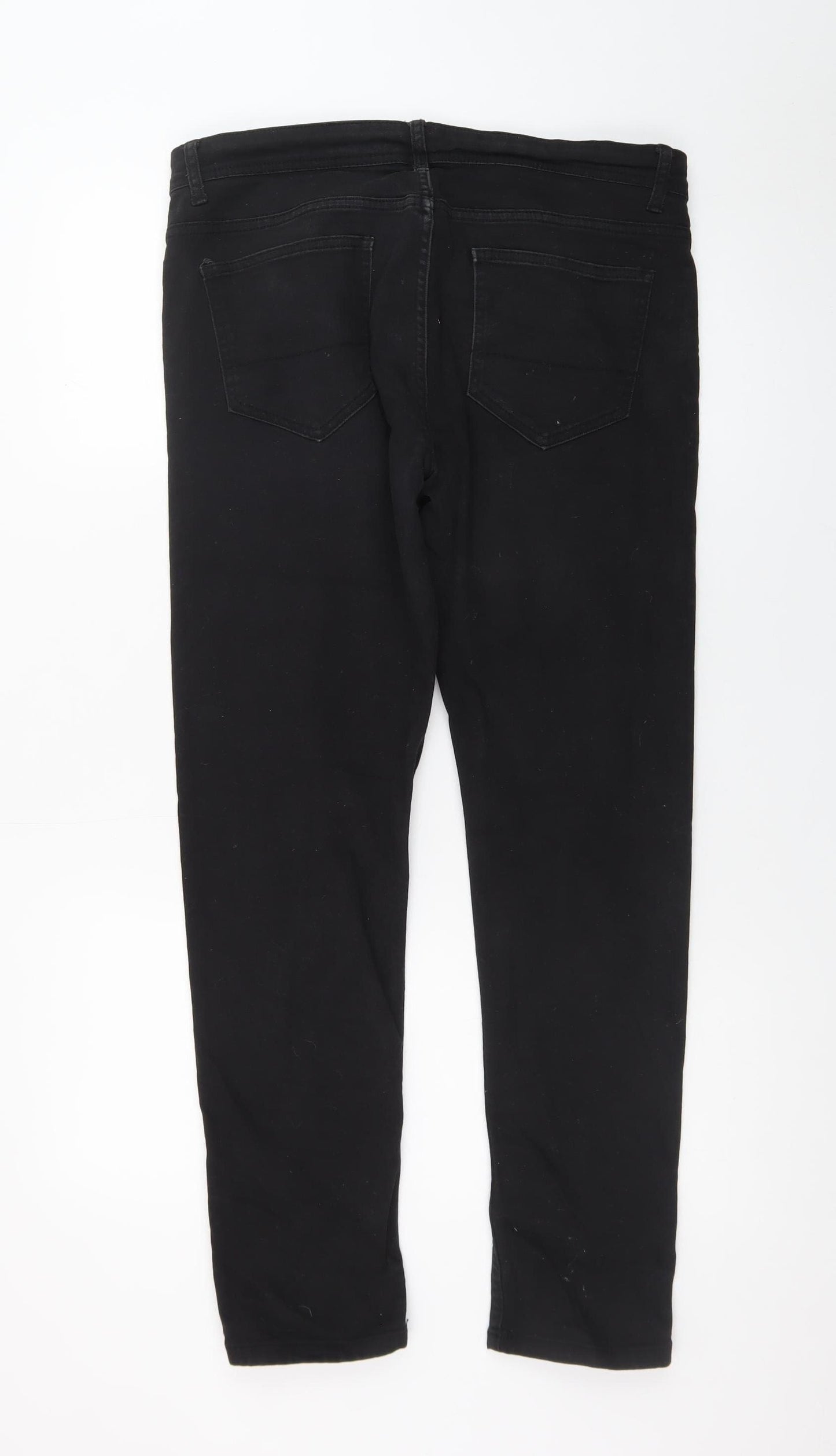 Denim Co. Men's Black 33in Slim Fit Skinny Jeans 30in Leg