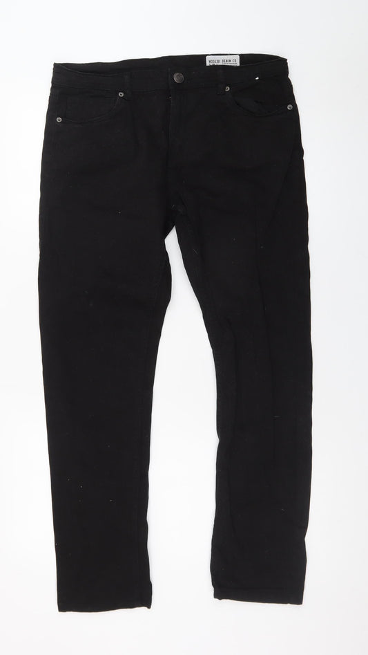 Denim Co Men’s Black Slim Fit Jeans W32 L30 Mid Rise