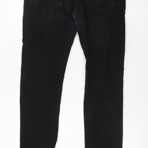 Denim Co. Men's Black Skinny Distressed Jeans 32W 30L