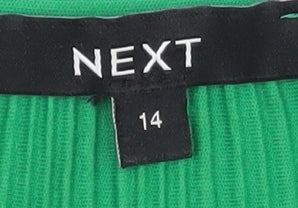 Next Women Green Size 14 Wide-Leg Belted Jumpsuit