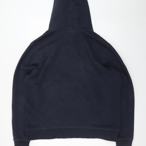 Jack Wills Men’s Blue Pullover Hoodie 2XL Logo Fleece Sweatshirt