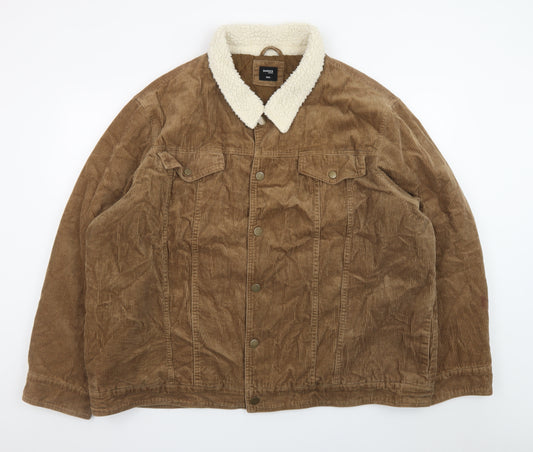 Dunnes Stores Men's Brown Corduroy Lined Jacket 3XL
