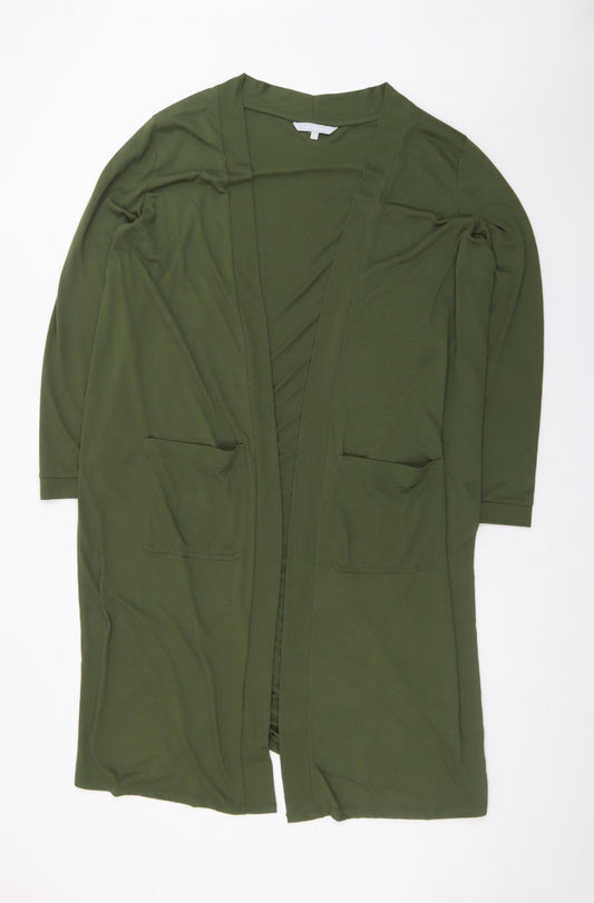 Red Herring Women's Green Longline Cardigan Size 16