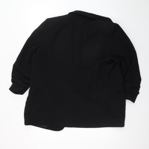 Marks and Spencer Women Black Classic Blazer UK 14 Regular Fit