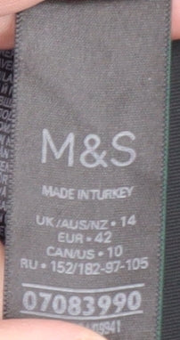 Marks and Spencer Women Black Classic Blazer UK 14 Regular Fit