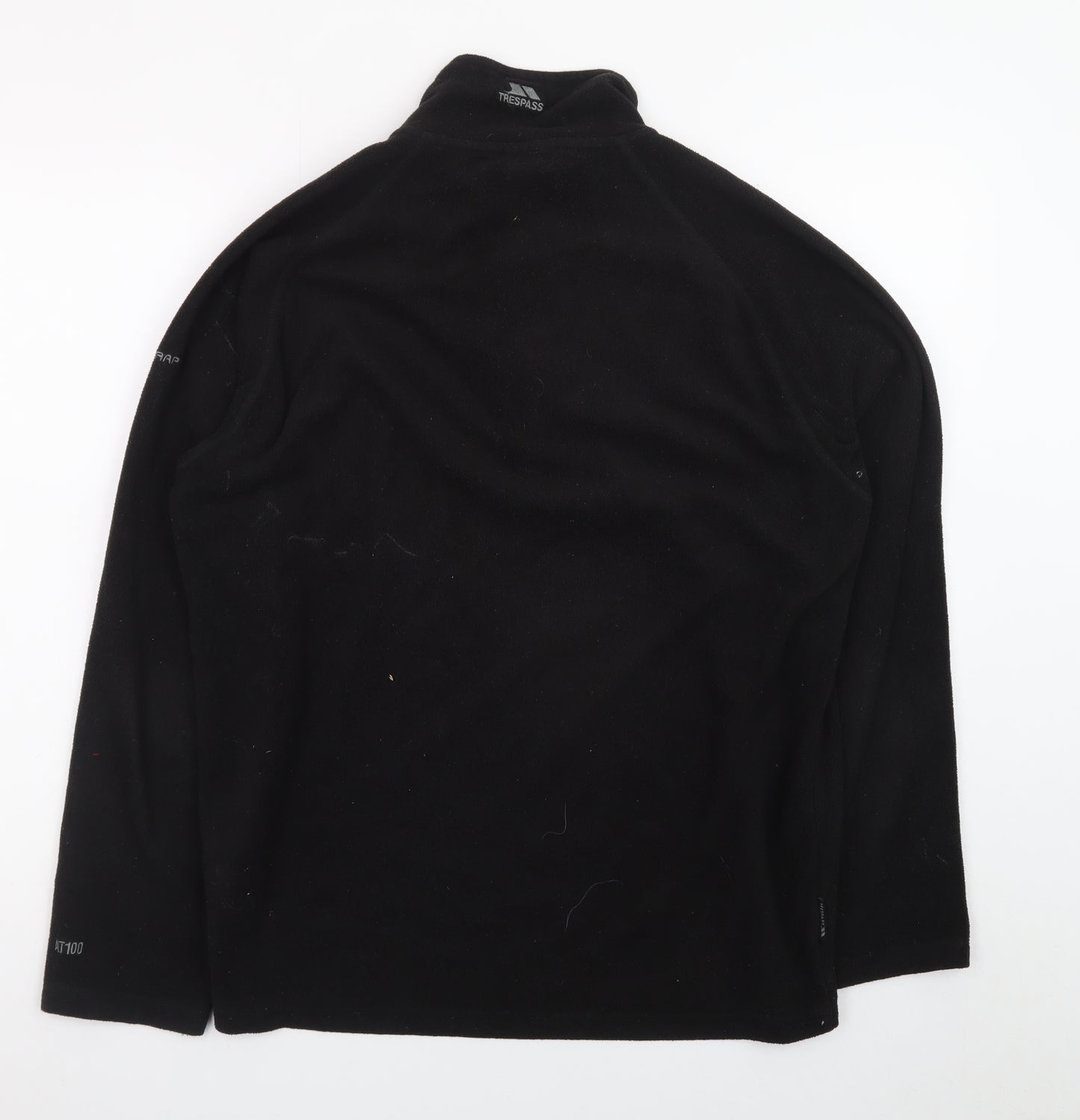 Trespass Mens Black Fleece Half Zip Pullover Sweatshirt Size L