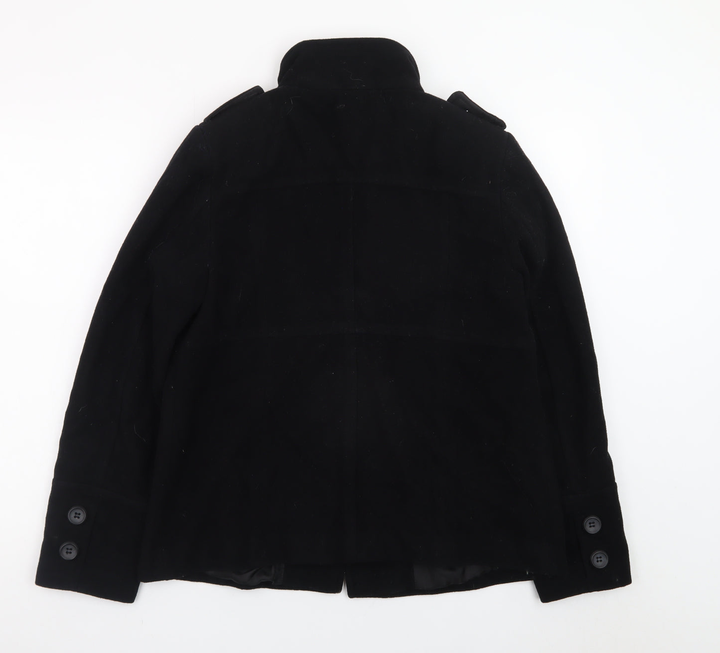 Dorothy Perkins Women's Black Military Button Short Jacket Size 12