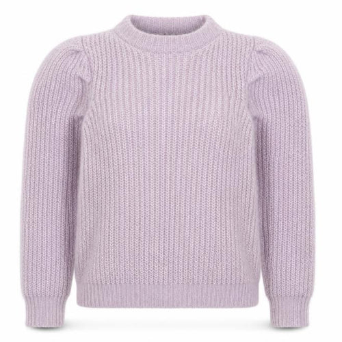 Zara Teens Purple Chunky Knit Puff Sleeve Jumper Size 10