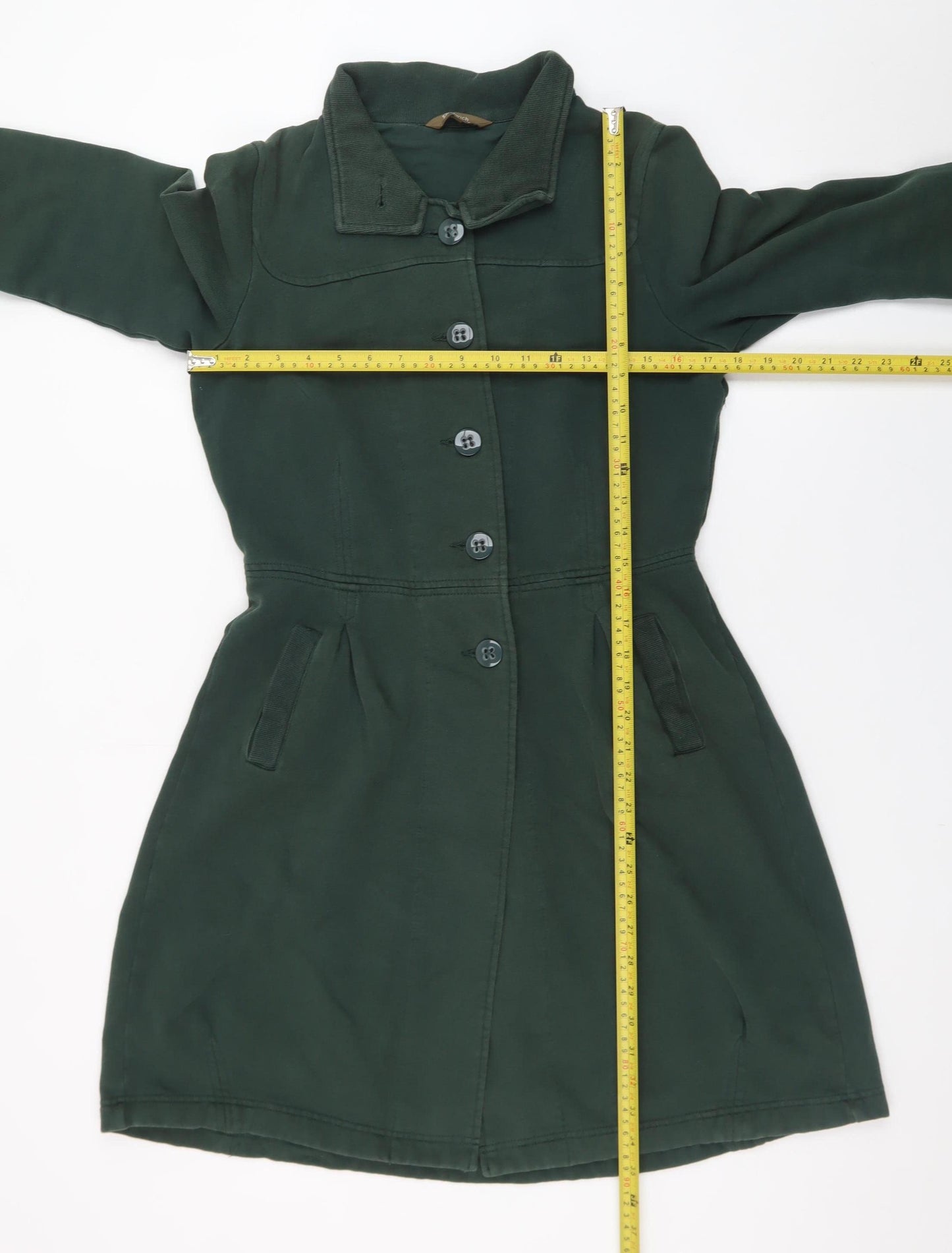 Sandwich Women's Green Mid-Length Cotton Overcoat Size S