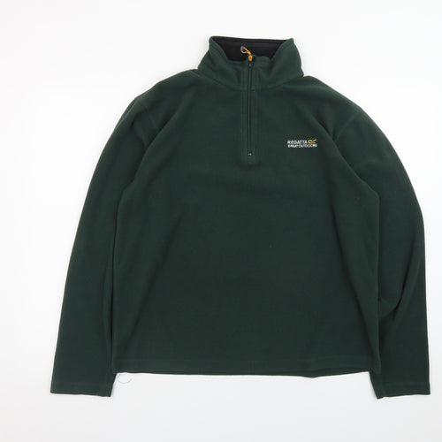 Regatta Men’s Green Fleece 1/4 Zip Pullover Sweatshirt M