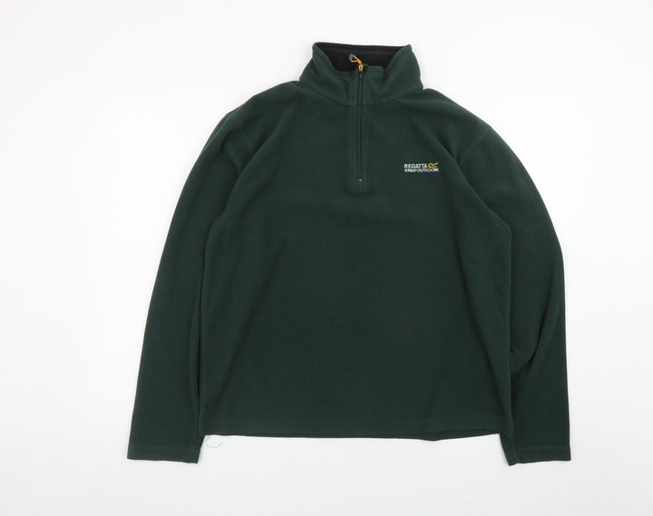 Regatta Men’s Green Fleece 1/4 Zip Pullover Sweatshirt M