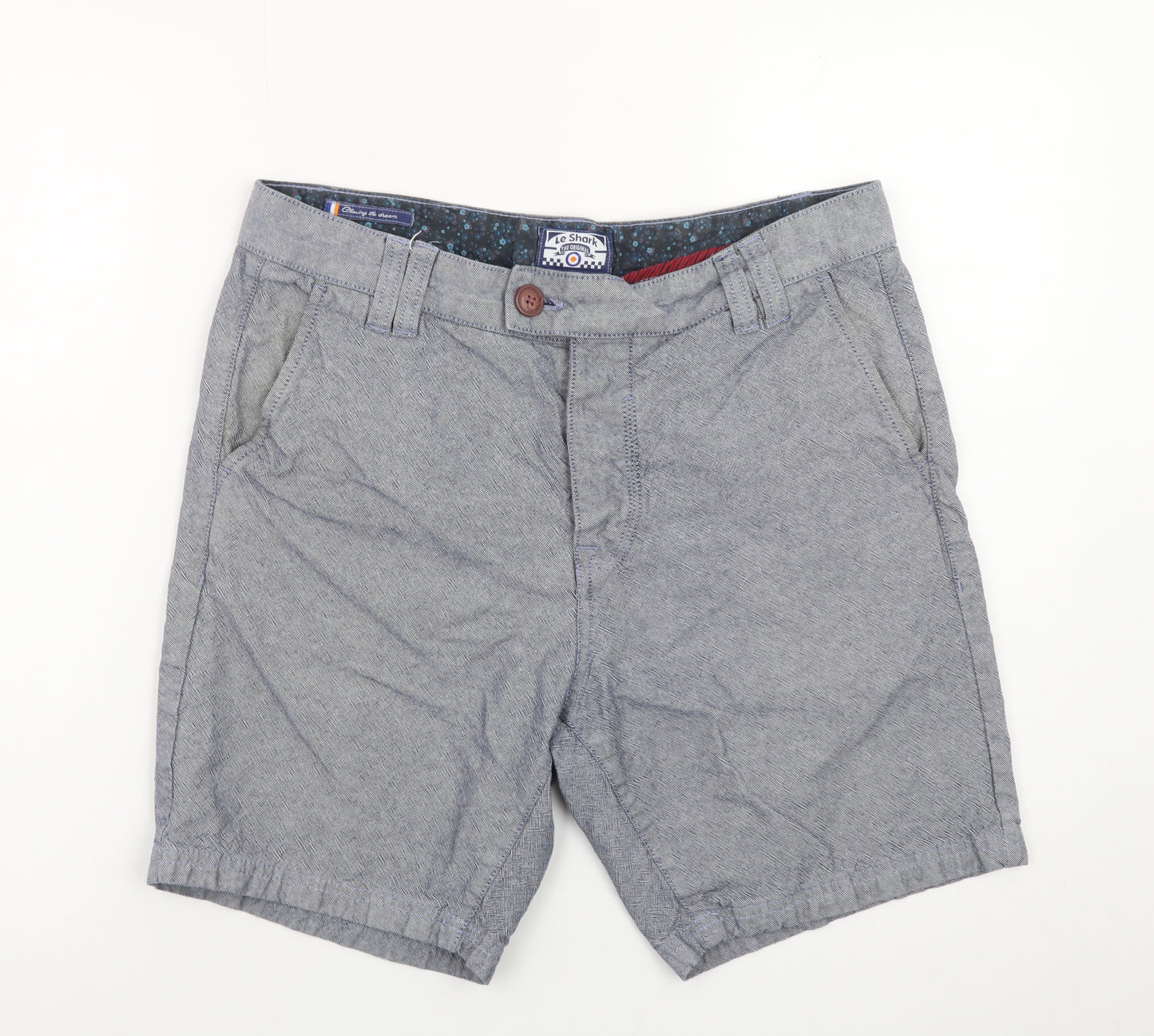 Le Shark Men's Grey Chino Shorts Medium Regular Fit