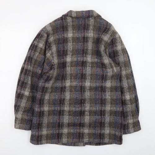 Kemper Women’s Multicoloured Check Wool Tweed Blazer Size 10