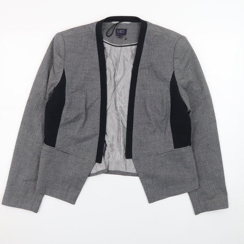 Marks and Spencer Women’s Grey Blazer Size 14 Regular Fit Work Jacket