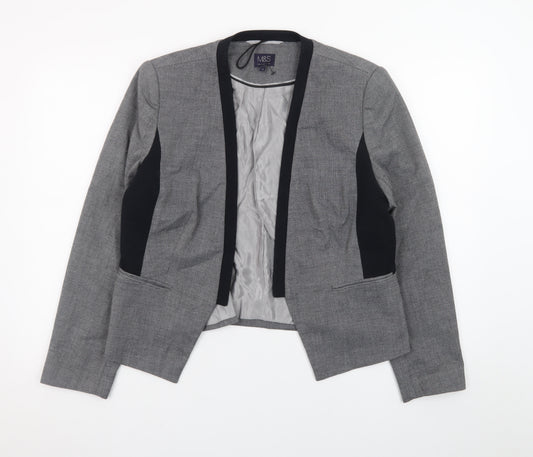 Marks and Spencer Women’s Grey Blazer Size 14 Regular Fit Work Jacket