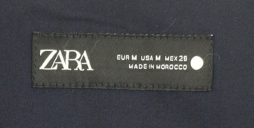 Zara Women's Blue Sleeveless Cropped Button Blouse Size 12