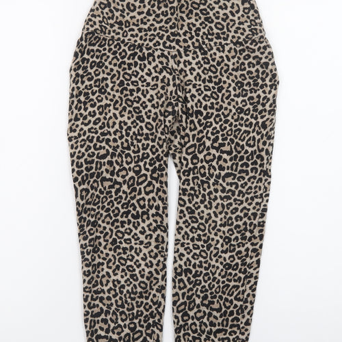 Mint Velvet Women’s Beige Animal Print High Rise Ankle Leggings S