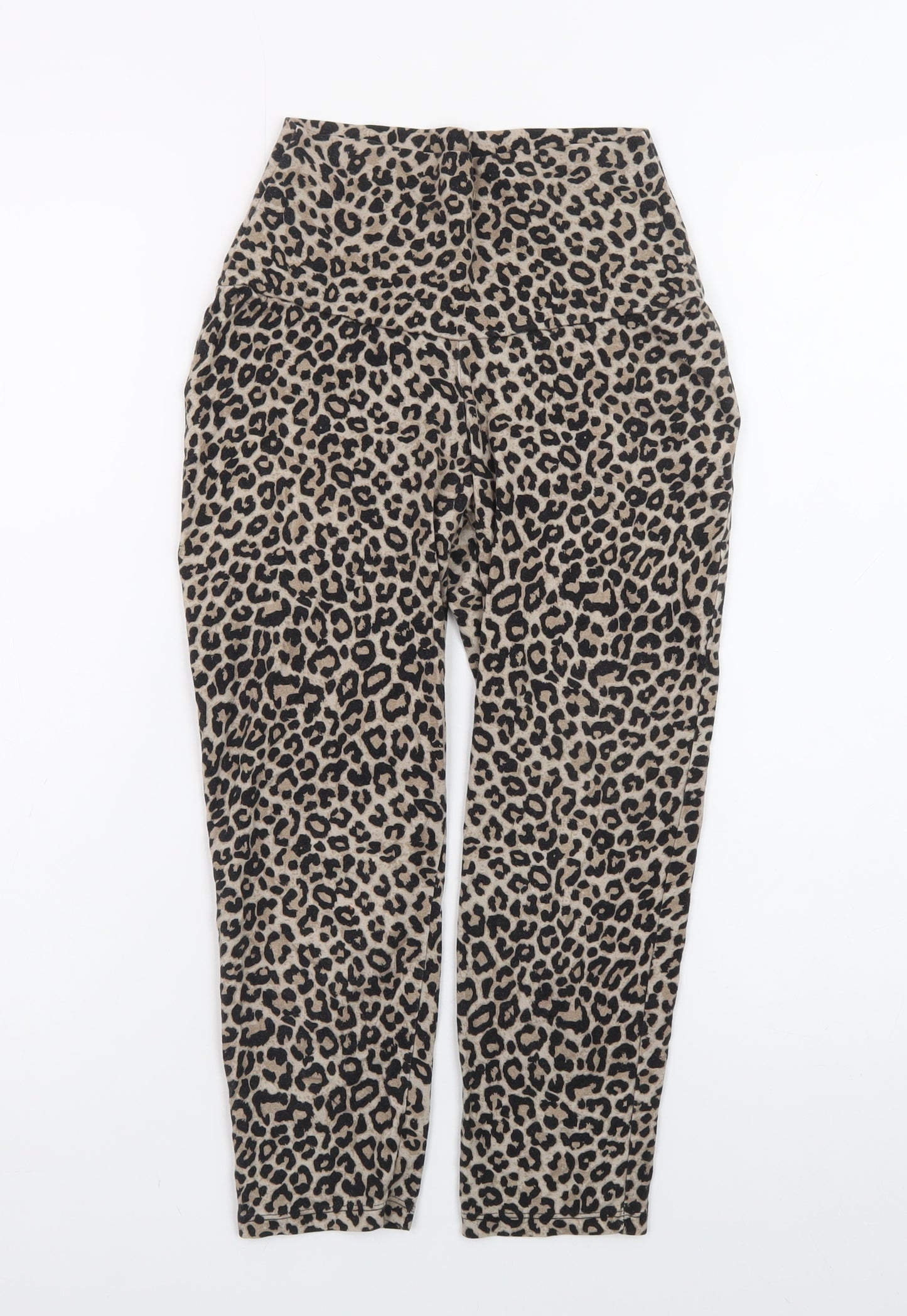 Mint Velvet Women’s Beige Animal Print High Rise Ankle Leggings S