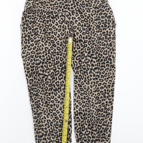 Mint Velvet Women’s Beige Animal Print High Rise Ankle Leggings S