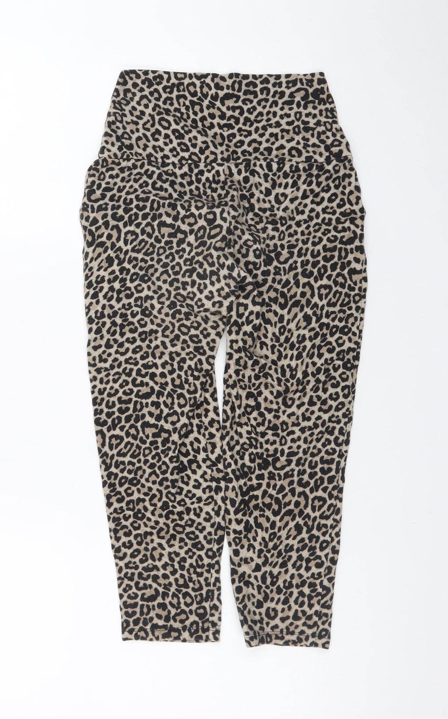 Mint Velvet Women’s Beige Animal Print High Rise Ankle Leggings S