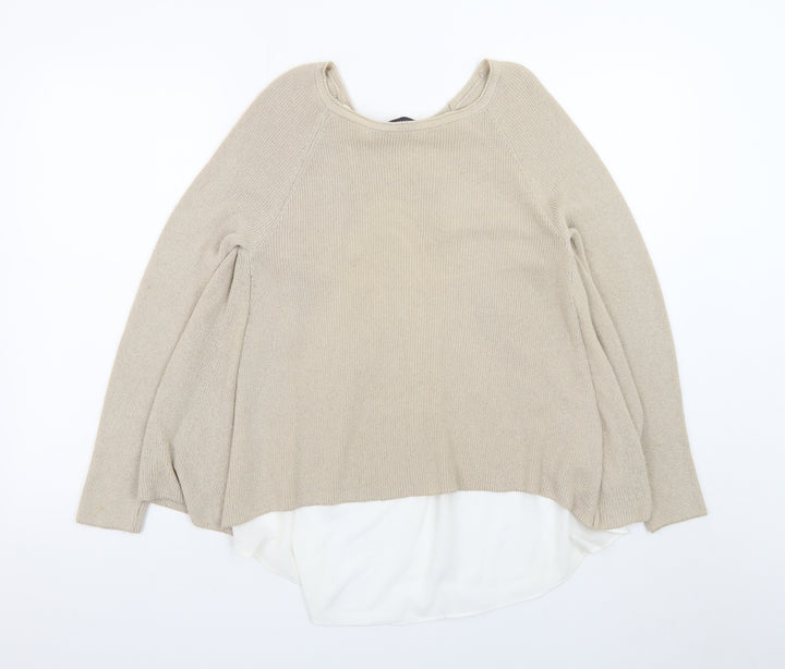 Marks and Spencer Womens Beige Size 12 Pullover Jumper