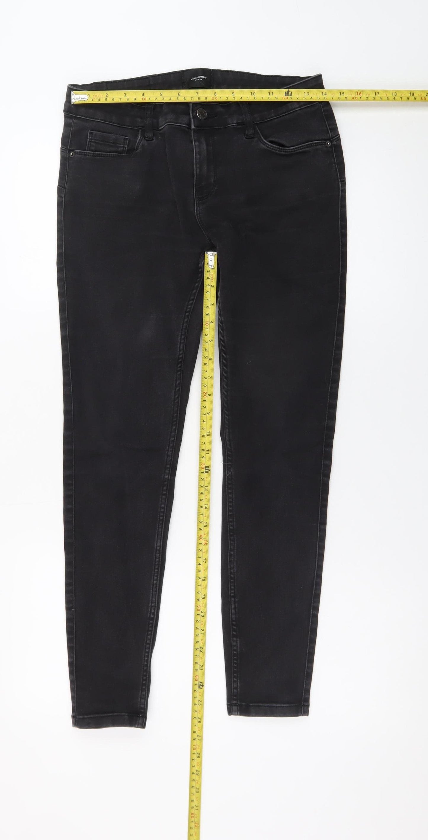 Vero Moda Women's Black Skinny Jeans M 30in Slim Fit Denim