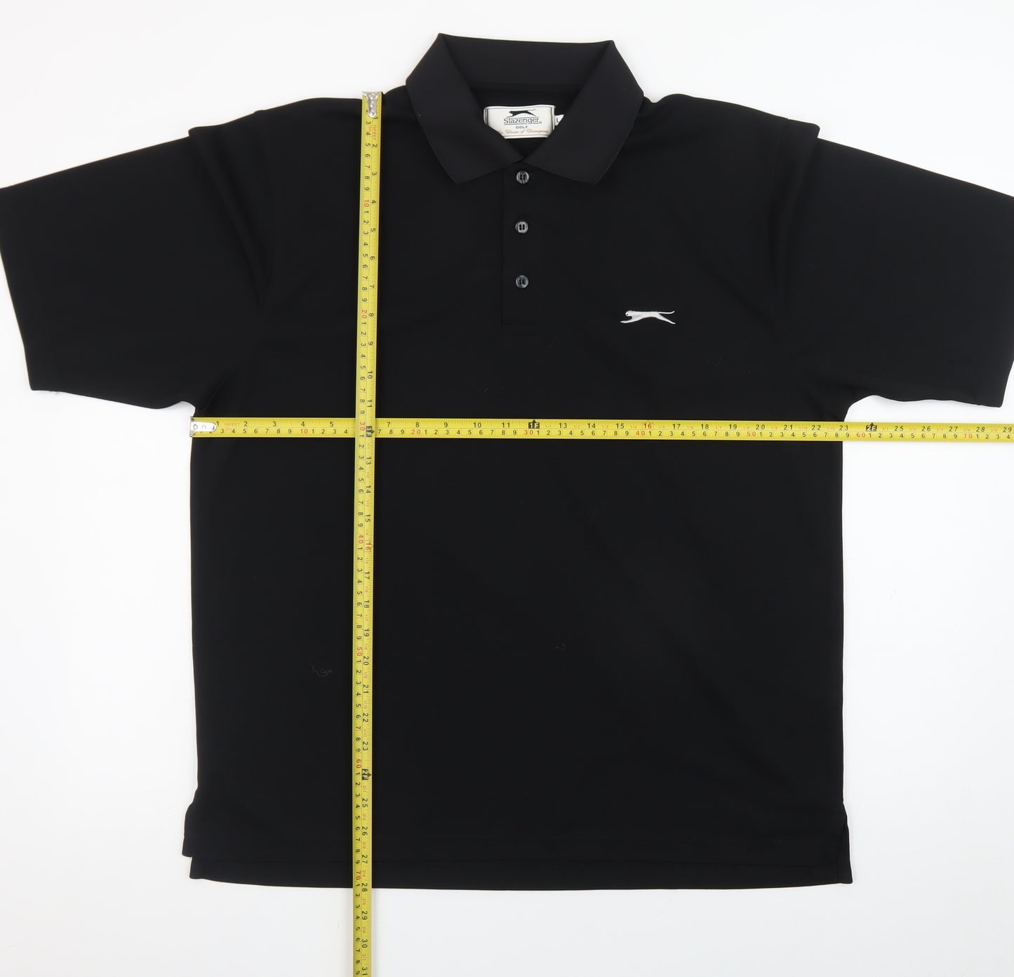 Slazenger Men's Black Golf Polo Shirt Size L Lightweight Polyester
