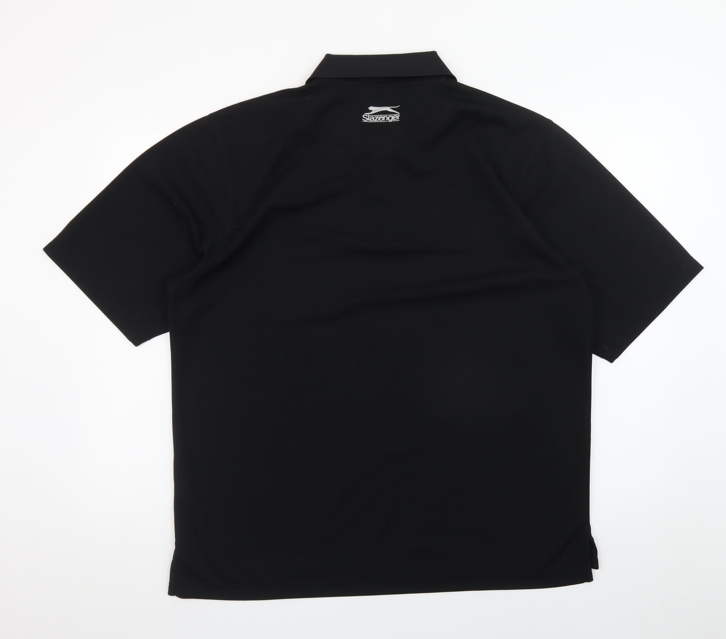 Slazenger Men's Black Golf Polo Shirt Size L Lightweight Polyester