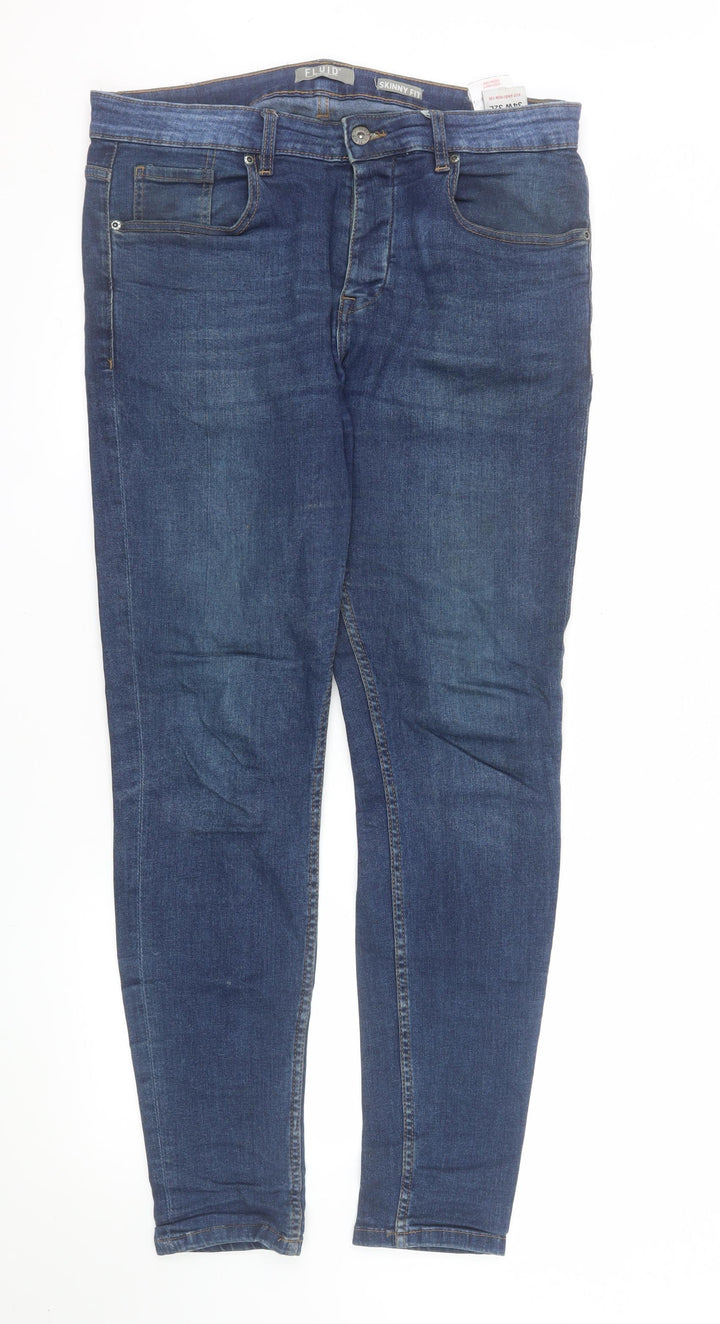 Fluid Men’s Blue Skinny Fit Denim Jeans 34W 32L