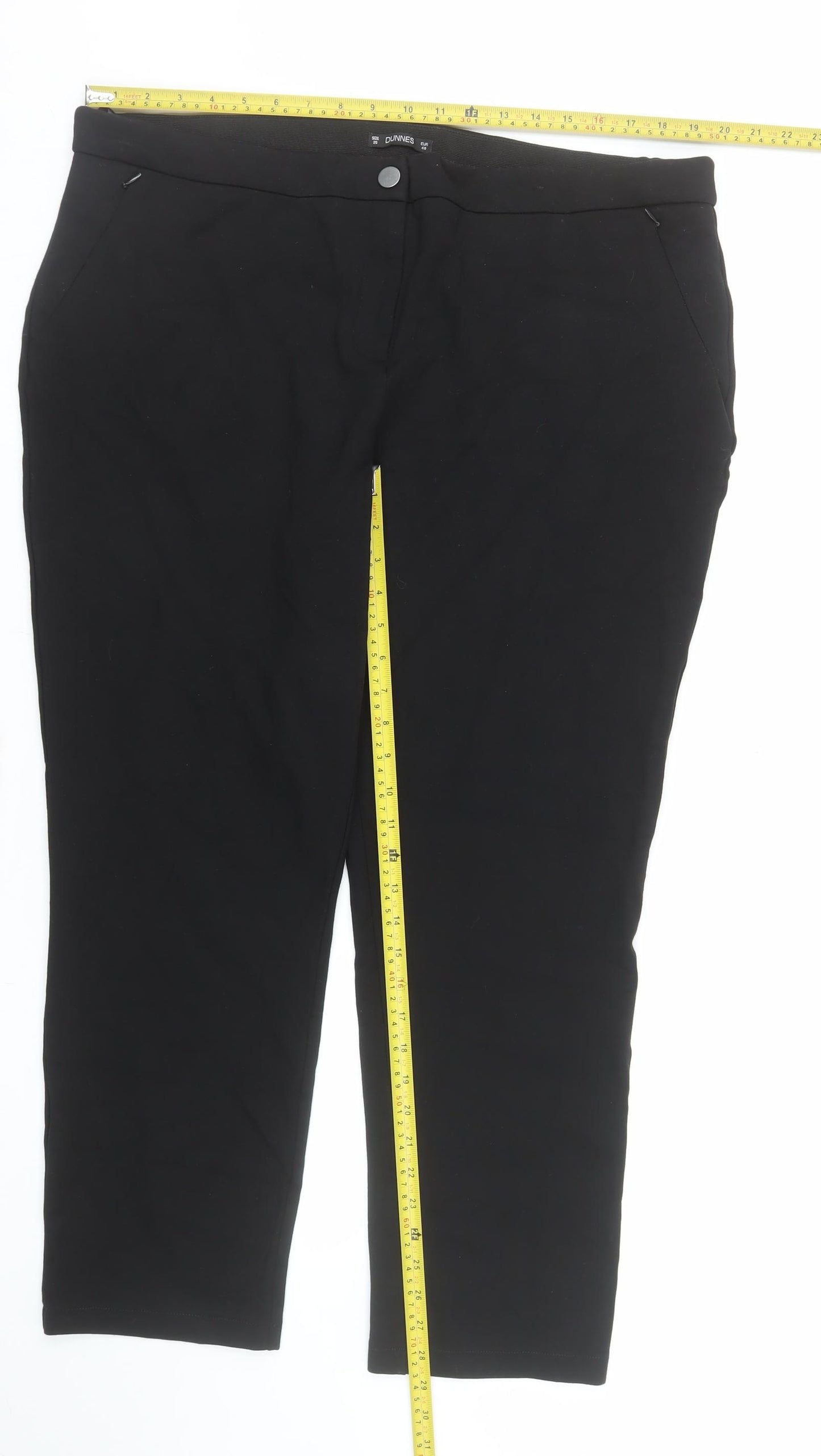 Dunnes Women’s Black Stretch Trousers Size 20 Plus Fit