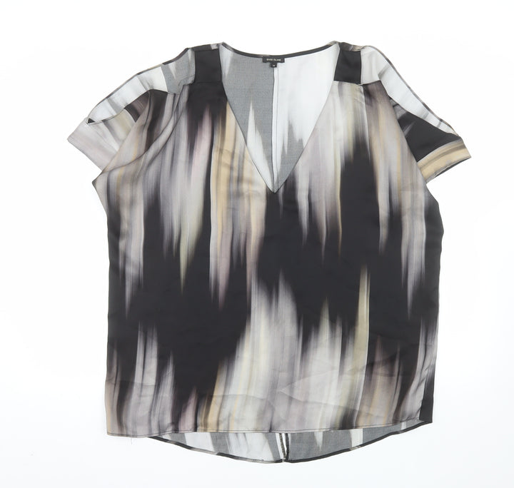 River Island Women’s Multicoloured V-Neck Tunic Blouse Size 16