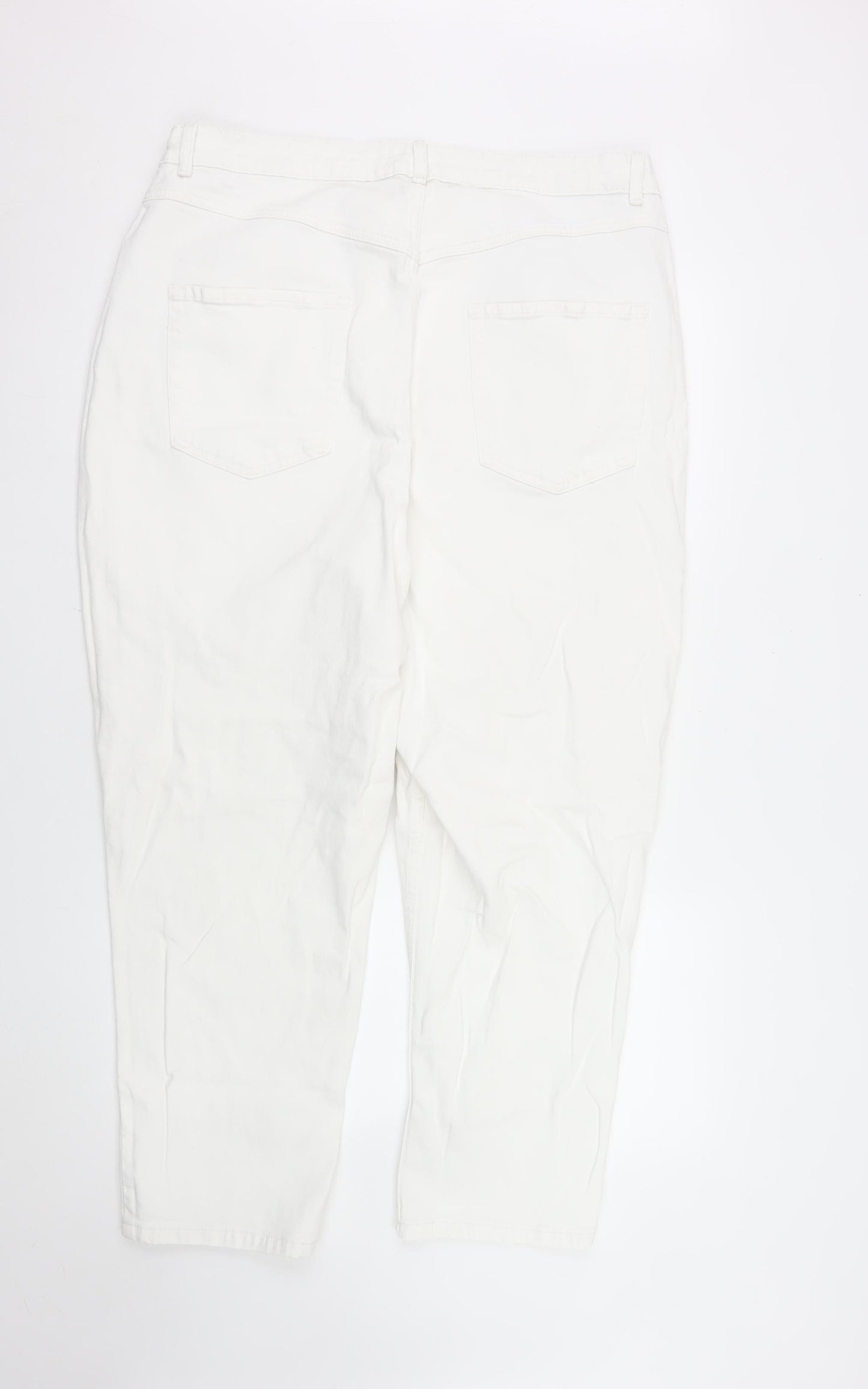 Primark Womens White Size 20 Straight Leg Denim Jeans
