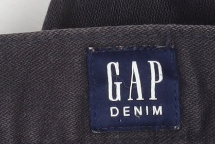 GAP Men's Black 36x32 Straight Fit Stretch Denim Jeans