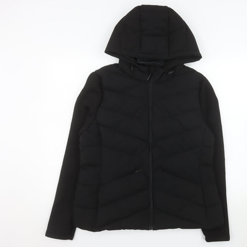 Primark Men's Black L Hooded Puffer Jacket Polyester Lined