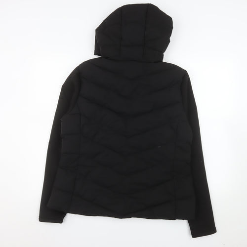 Primark Men's Black L Hooded Puffer Jacket Polyester Lined