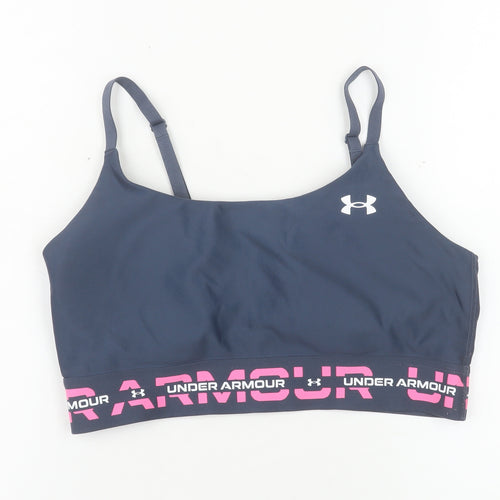 Under Armour Womens Navy Medium Sports Bra Adjustable Straps